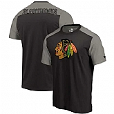 Chicago Blackhawks Fanatics Branded Big & Tall Iconic T-Shirt - Black Heathered Gray,baseball caps,new era cap wholesale,wholesale hats